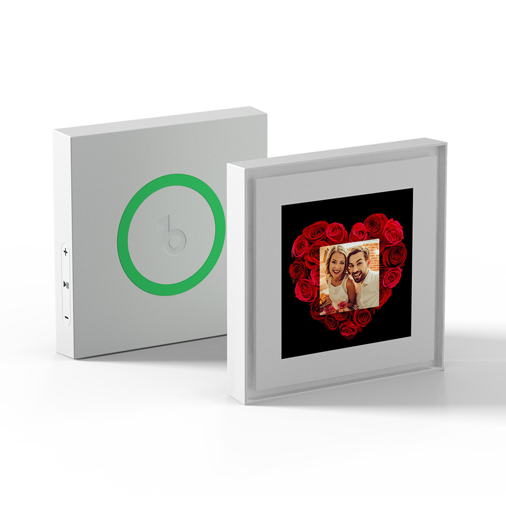 Benutzerdefinierter Musik- Und Foto-kühlschrankmagnet. Kann 1–6 Rahmenkunst Und Lieder Anpassen. Rosen-kühlschrankmagnet - Fridgebeatsde