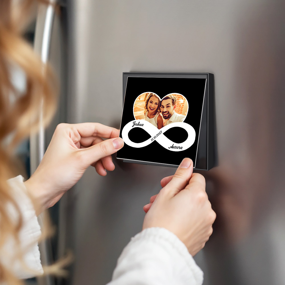 Benutzerdefinierte Musik & Foto Kühlschrank Magnet Können Anpassen 1-6 Rahmen Kunst Und Songs Unendliche Symbole Unendliche Liebe - Fridgebeatsde