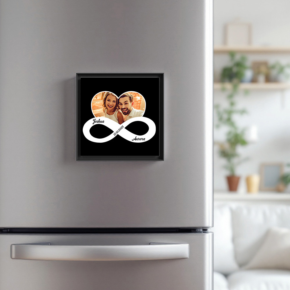 Benutzerdefinierte Musik & Foto Kühlschrank Magnet Können Anpassen 1-6 Rahmen Kunst Und Songs Unendliche Symbole Unendliche Liebe - Fridgebeatsde