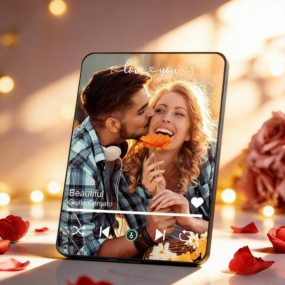 Personalisierte Musik-fotoplaketten Mit Abspielfunktion – Geschenk Für Verliebte