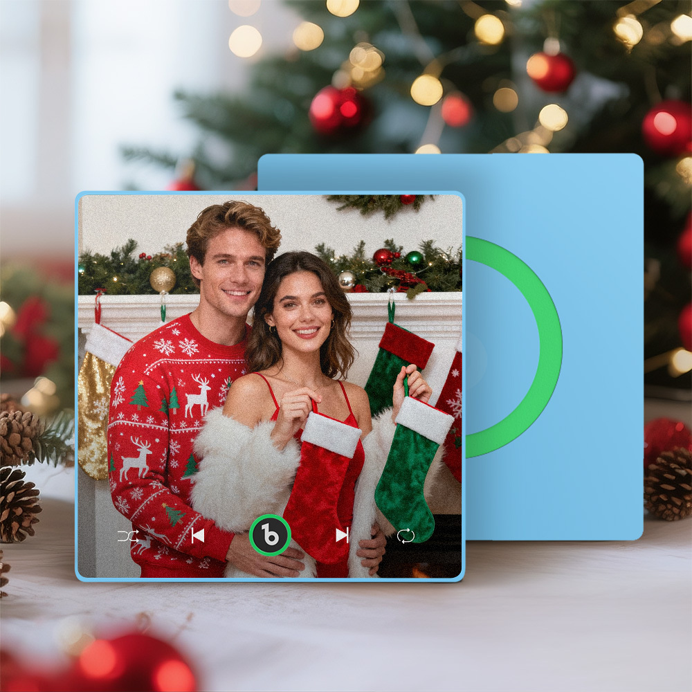 Individueller Kühlschrankmagnet Mit Musik Und Foto, Unterstützt Bluetooth-konnektivität, Individueller Kühlschrankmagnet Mit Musik, Geschenk Für Paare, Singender Kühlschrankmagnet, Weihnachtsgeschenk Für Ihn - Fridgebeatsde