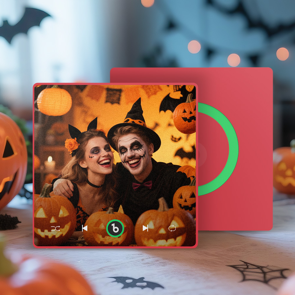 Personalisierter Kühlschrankmagnet Mit Musik Und Foto, Unterstützt Bluetooth-konnektivität, Personalisierter Kühlschrankmagnet Mit Musik, Geschenk Für Paare, Singender Kühlschrankmagnet, Halloween-geschenk Für Ihn - Fridgebeatsde