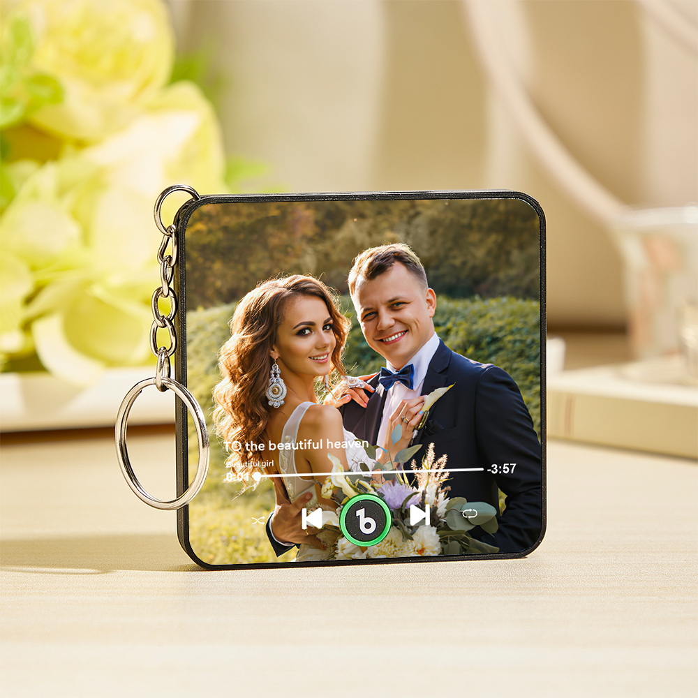 Benutzerdefinierter Mini-musik-kühlschrankmagnet-schlüsselanhänger, Personalisierter Foto-herzrahmen, Musik-schlüsselanhänger, Mini-magnet Für Den Kühlschrank, Der Lieder Ohne Handy Abspielen Kann, Jubiläumsgeschenke Für Den Freund