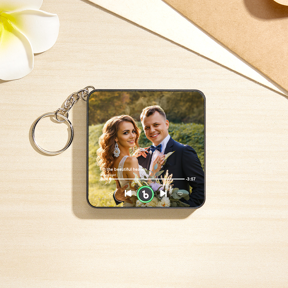 Benutzerdefinierter Mini-musik-kühlschrankmagnet-schlüsselanhänger, Personalisierter Foto-herzrahmen, Musik-schlüsselanhänger, Mini-magnet Für Den Kühlschrank, Der Lieder Ohne Handy Abspielen Kann, Jubiläumsgeschenke Für Den Freund