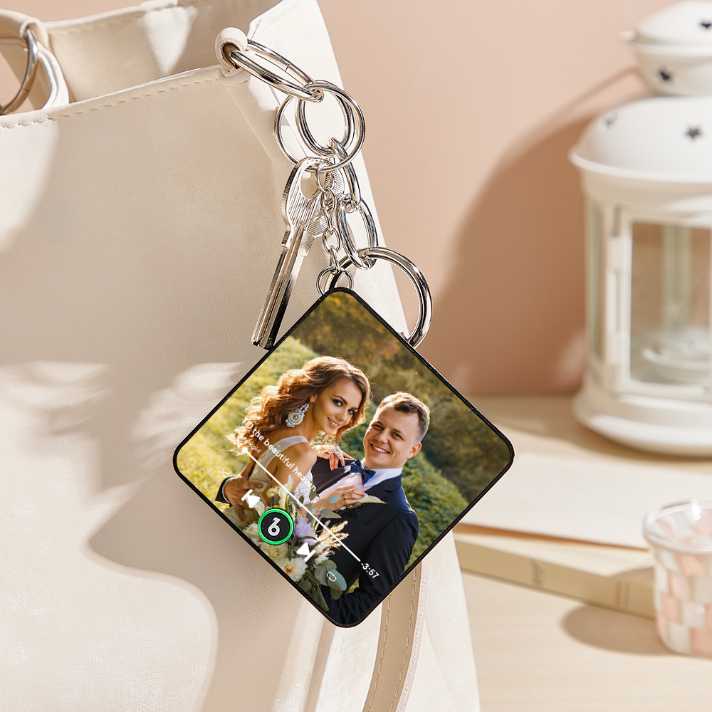 Benutzerdefinierter Mini-musik-kühlschrankmagnet-schlüsselanhänger, Personalisierter Foto-herzrahmen, Musik-schlüsselanhänger, Mini-magnet Für Den Kühlschrank, Der Lieder Ohne Handy Abspielen Kann, Jubiläumsgeschenke Für Den Freund