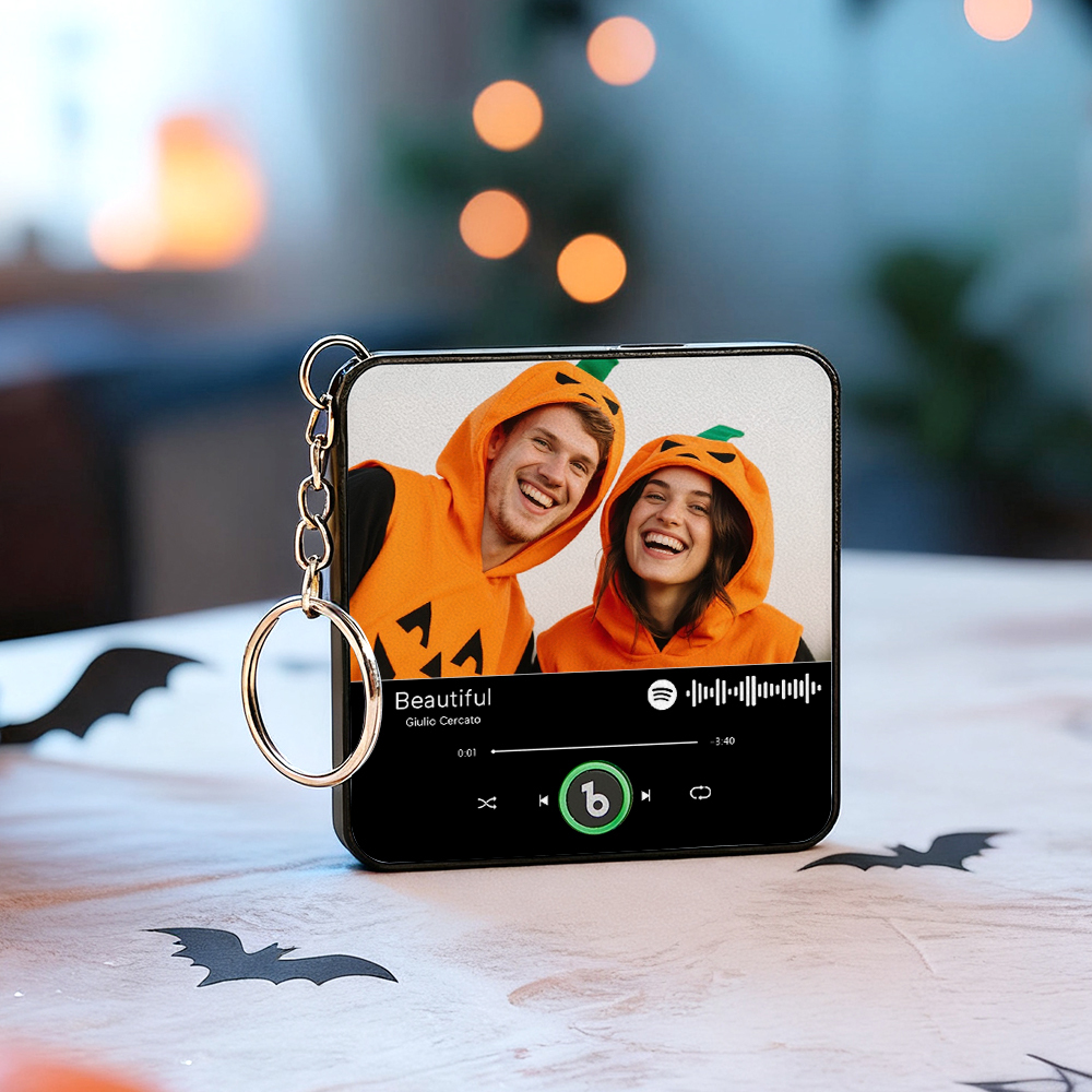 Personalisierter Song Mini Kühlschrankmagnet Schlüsselanhänger Personalisierter Musik Kühlschrankmagnet Spotify Album Mini Kühlschrankmagnet Schlüsselanhänger Halloween Geschenke Für Ihn - Fridgebeatsde
