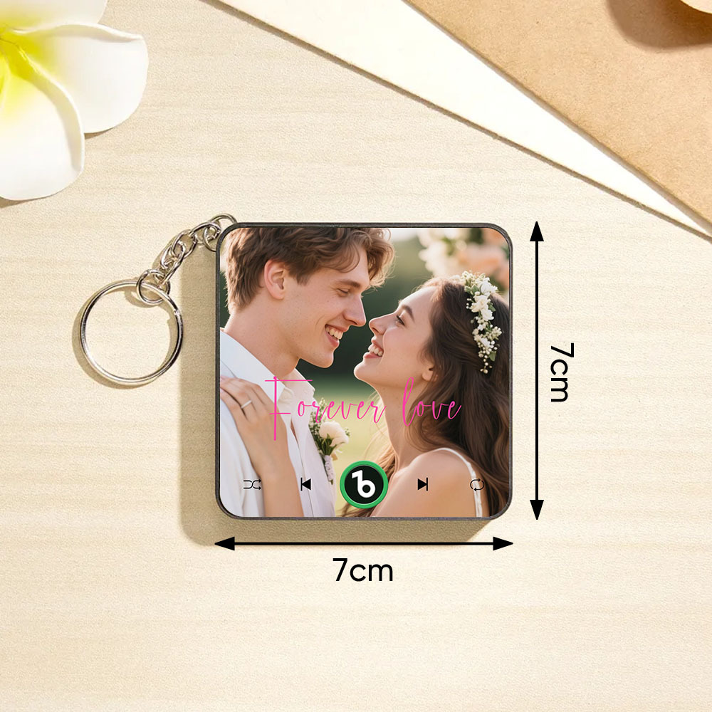 Personalisiertes Musikgeschenk, Mini-kühlschrankmagnet, Schlüsselanhänger, Personalisierte Foto-spieluhr, Lied Spielen, Valentinstagsgeschenk Für Sie, Foto-musik-magnet, Schlüsselanhänger, Jahrestagsgeschenke Für Paare - Fridgebeatsde