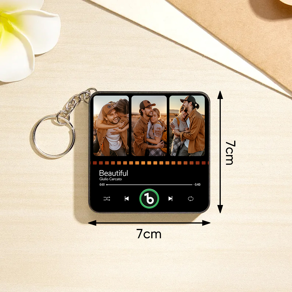 Personalisierter Mini-kühlschrankmagnet Mit Foto, Personalisierter Mini-musik-kühlschrankmagnet, Schlüsselanhänger Mit Songalbum-cover Für Sie, Jubiläumsgeschenke - Fridgebeatsde
