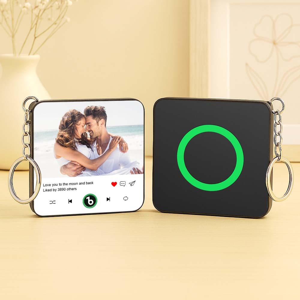 Personalisiertes Foto Und Text Mini Musik Kühlschrankmagnet Schlüsselanhänger Musik Wand Fotoaufkleber Musikwerk, Das Gespielt Werden Kann Schlüsselanhänger Geschenke Für Sie - Fridgebeatsde