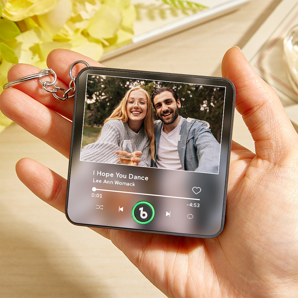 Benutzerdefinierter Mini-musik-kühlschrankmagnet-schlüsselanhänger, Personalisierter Foto-kühlschrankmagnet-schlüsselanhänger Mit Musik, Der Lieder Abspielen Kann, Schlüsselanhänger, Geschenke, Jahrestagsgeschenke Für Paare - Fridgebeatsde