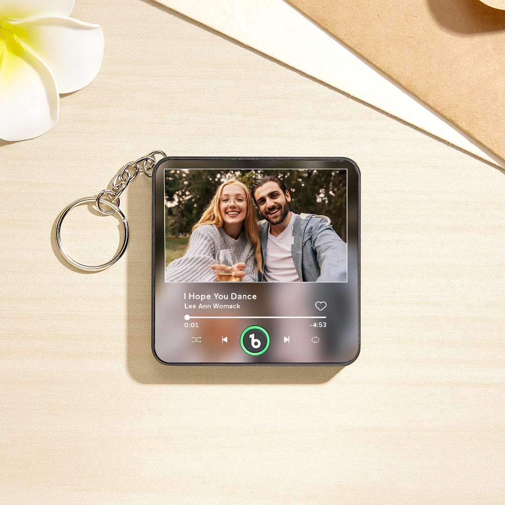 Benutzerdefinierter Mini-musik-kühlschrankmagnet-schlüsselanhänger, Personalisierter Foto-kühlschrankmagnet-schlüsselanhänger Mit Musik, Der Lieder Abspielen Kann, Schlüsselanhänger, Geschenke, Jahrestagsgeschenke Für Paare - Fridgebeatsde