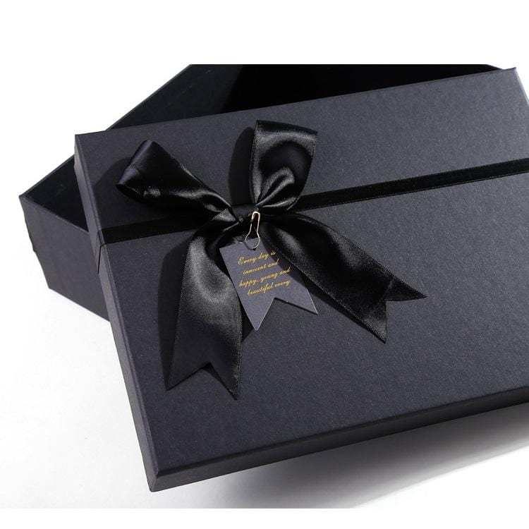 23 Cm X 18 Cm X 7 Cm, Elegante Schwarze Geschenkbox Mit Deckel - Fridgebeatsde