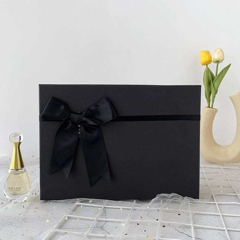 23 Cm X 18 Cm X 7 Cm, Elegante Schwarze Geschenkbox Mit Deckel - Fridgebeatsde