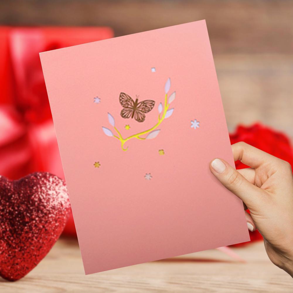 Pop-up-valentinskarten, Valentinstags-geschenkkarte Für Paare, Rosenherz - Fridgebeatsde