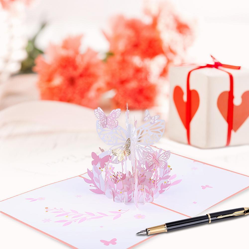 Pop-up-valentinskarten, Valentinstags-geschenkkarte Für Paare, Rosenherz - Fridgebeatsde