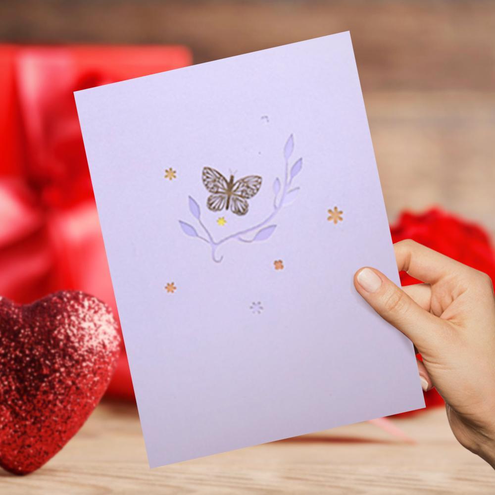 Pop-up-valentinskarten, Valentinstags-geschenkkarte Für Paare, Rosenherz - Fridgebeatsde