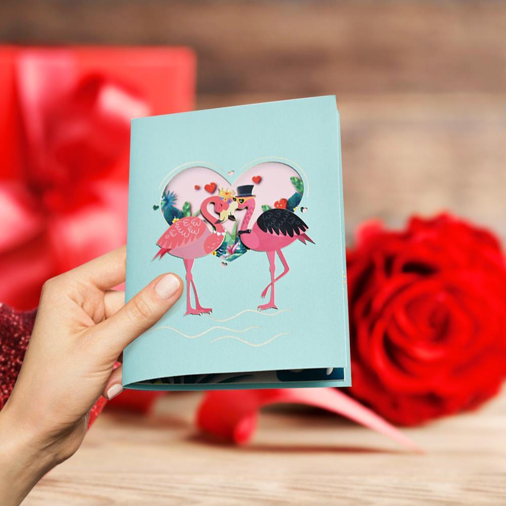Pop-up-valentinskarten, Valentinstags-geschenkkarte Für Paare, Rosenherz - Fridgebeatsde