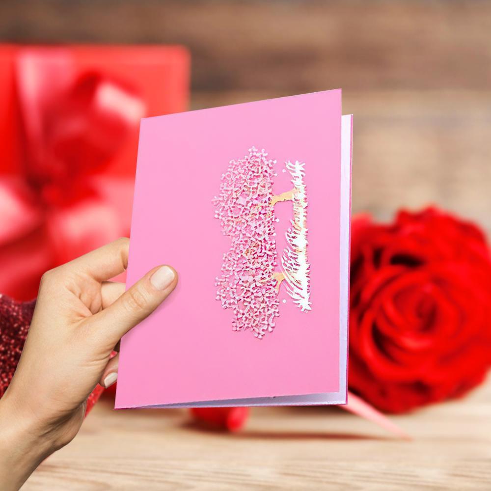 Pop-up-valentinskarten, Valentinstags-geschenkkarte Für Paare, Rosenherz - Fridgebeatsde