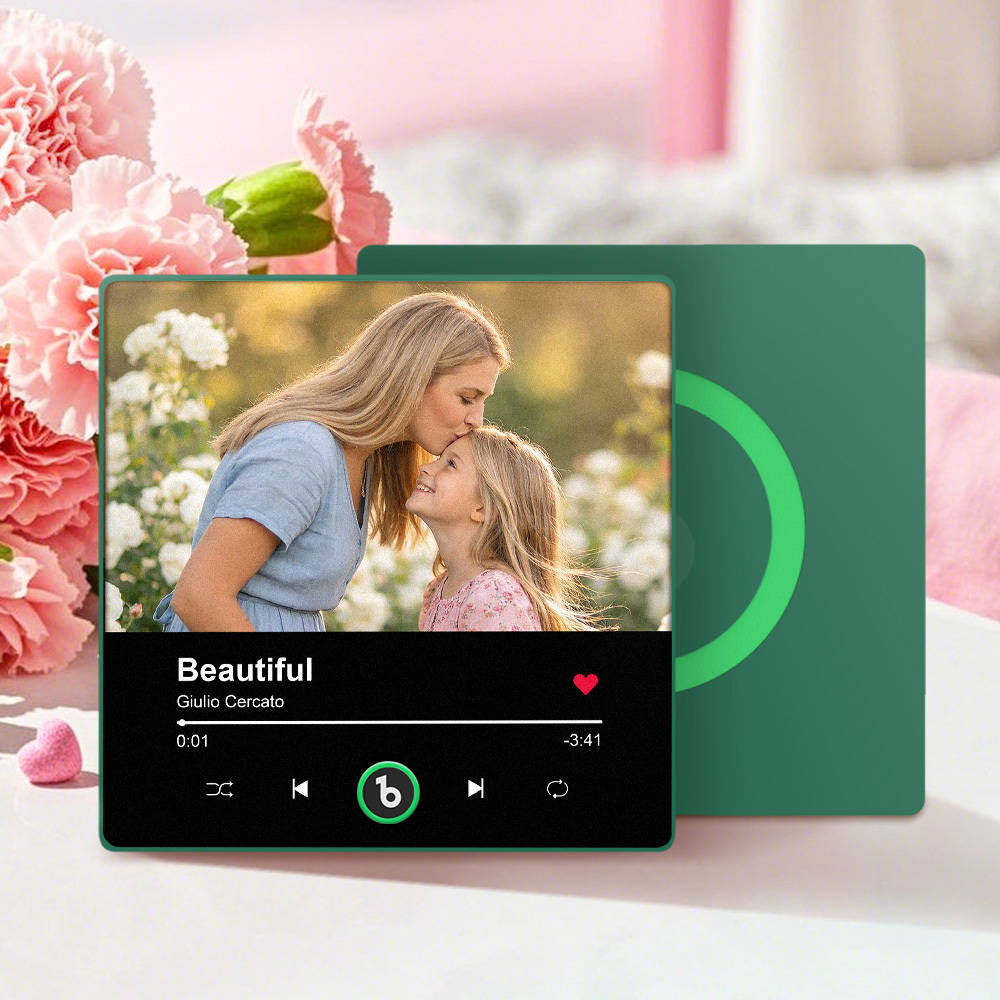 Personalisierter Kühlschrankmagnet Mit Foto Und Musik, Abspielbares Lied, Erinnerungsgeschenk, Muttertagsgeschenk - Fridgebeatsde