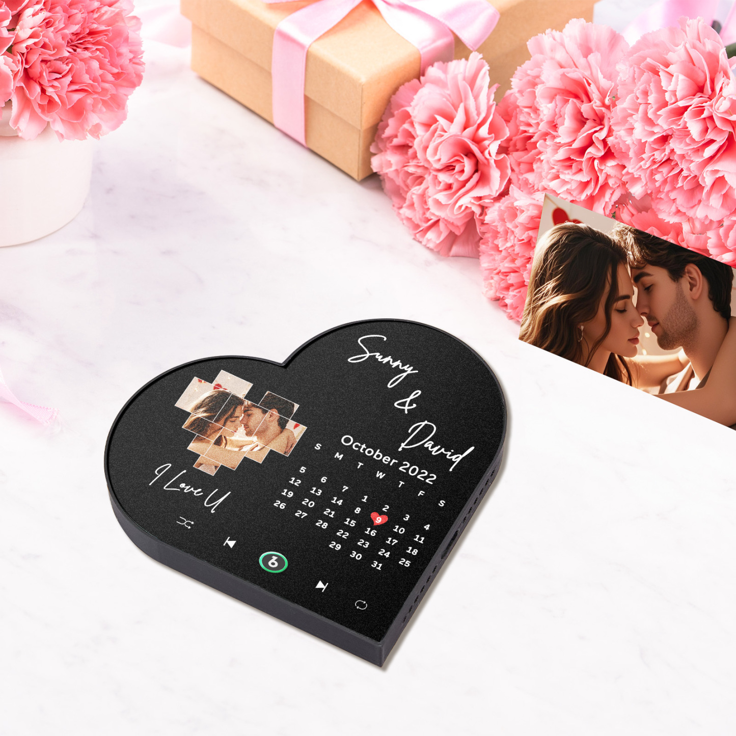 Personalisierter Musik-kühlschrankmagnet, Personalisierter Herzrahmen, Album-kühlschrankmagnet, Musik-wandfotoaufkleber, Hochzeitsgeschenk Für Sie - Fridgebeatsde