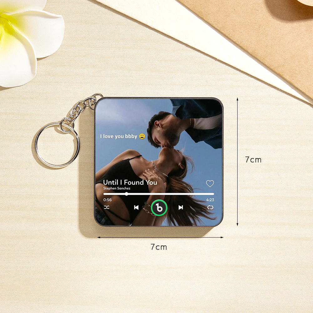 Personalisiertes Musikgeschenk, Mini-kühlschrankmagnet, Schlüsselanhänger, Personalisierte Foto-spieluhr, Lied Spielen, Valentinstagsgeschenk Für Sie, Foto-musik-magnet, Schlüsselanhänger, Jahrestagsgeschenke Für Paare - Fridgebeatsde