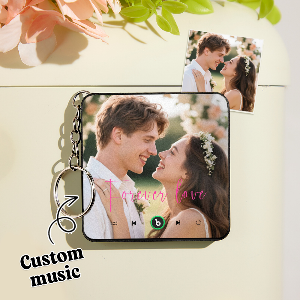 Benutzerdefinierte Musik Mini Kühlschrankmagnet Schlüsselanhänger Geschenke Für Sie Personalisierte Fotogeschenke Für Paare Einzigartiges Geschenk Zum Jahrestag - Fridgebeatsde