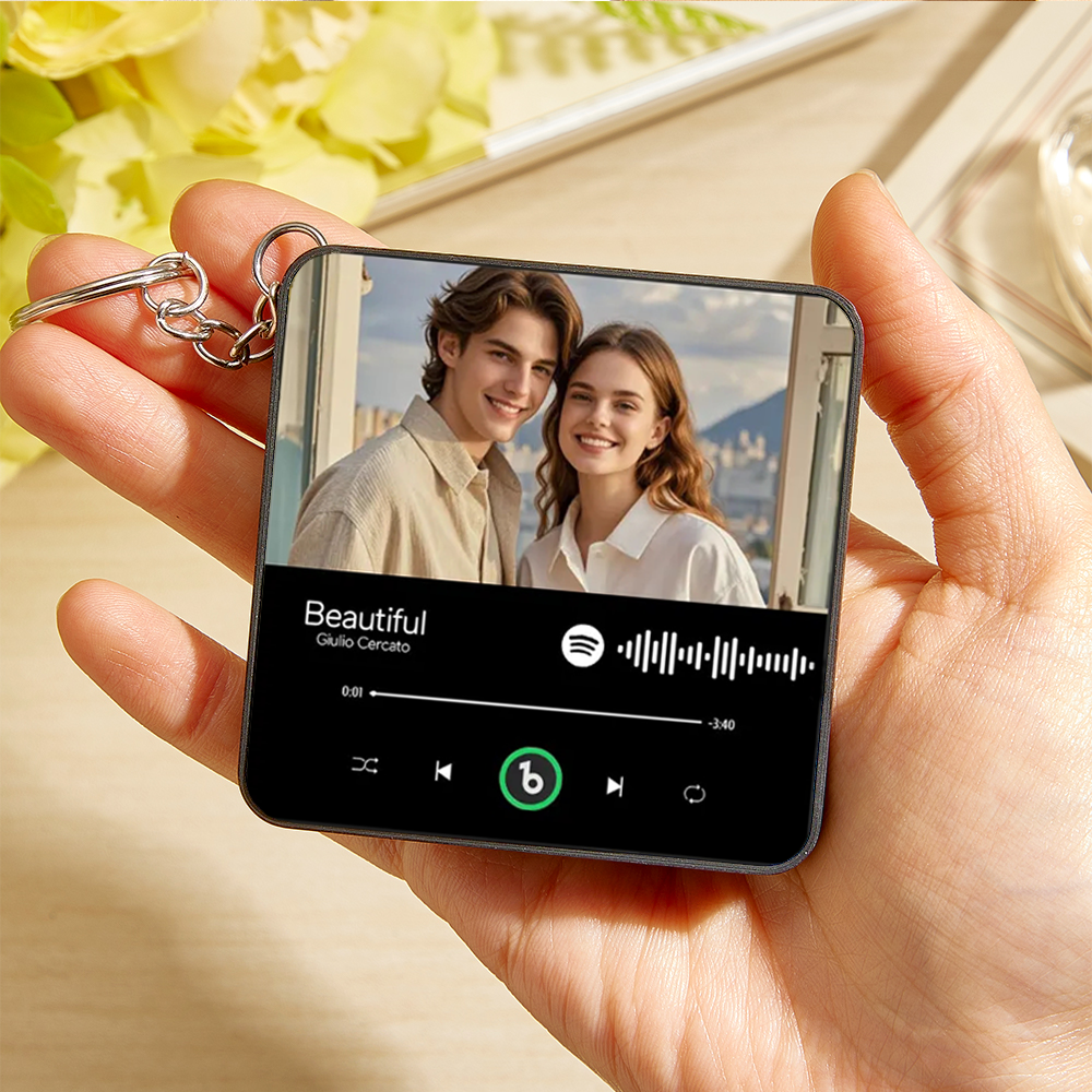 Personalisierter Song-mini-kühlschrankmagnet-schlüsselanhänger, Benutzerdefinierter Musik-kühlschrankmagnet, Spotify-album-mini-kühlschrankmagnet-schlüsselanhänger, Jubiläumsgeschenke, Valentinstagsgeschenke Für Paare