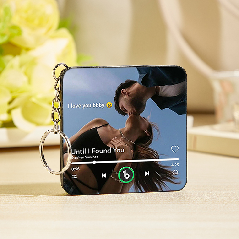 Personalisiertes Musikgeschenk, Mini-kühlschrankmagnet, Schlüsselanhänger, Personalisierte Foto-spieluhr, Lied Spielen, Valentinstagsgeschenk Für Sie, Foto-musik-magnet, Schlüsselanhänger, Jahrestagsgeschenke Für Paare - Fridgebeatsde