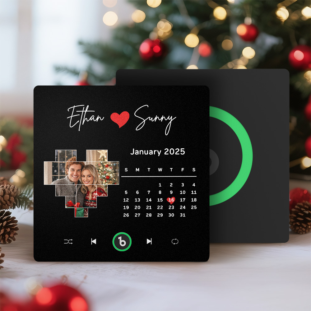 Custom Musical Fridge Magnets with Date Christmas Gifts for Lover - Fridgebeatsau