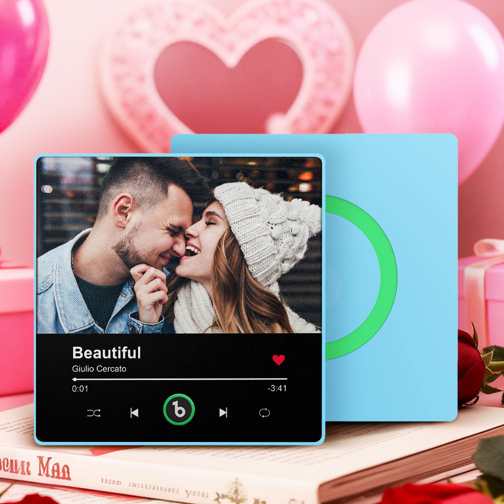 Personalized Photo Music Fridge Magnet Playable Song Keepsake Gift Valentine's Day Gift for Lover - Fridgebeatsau