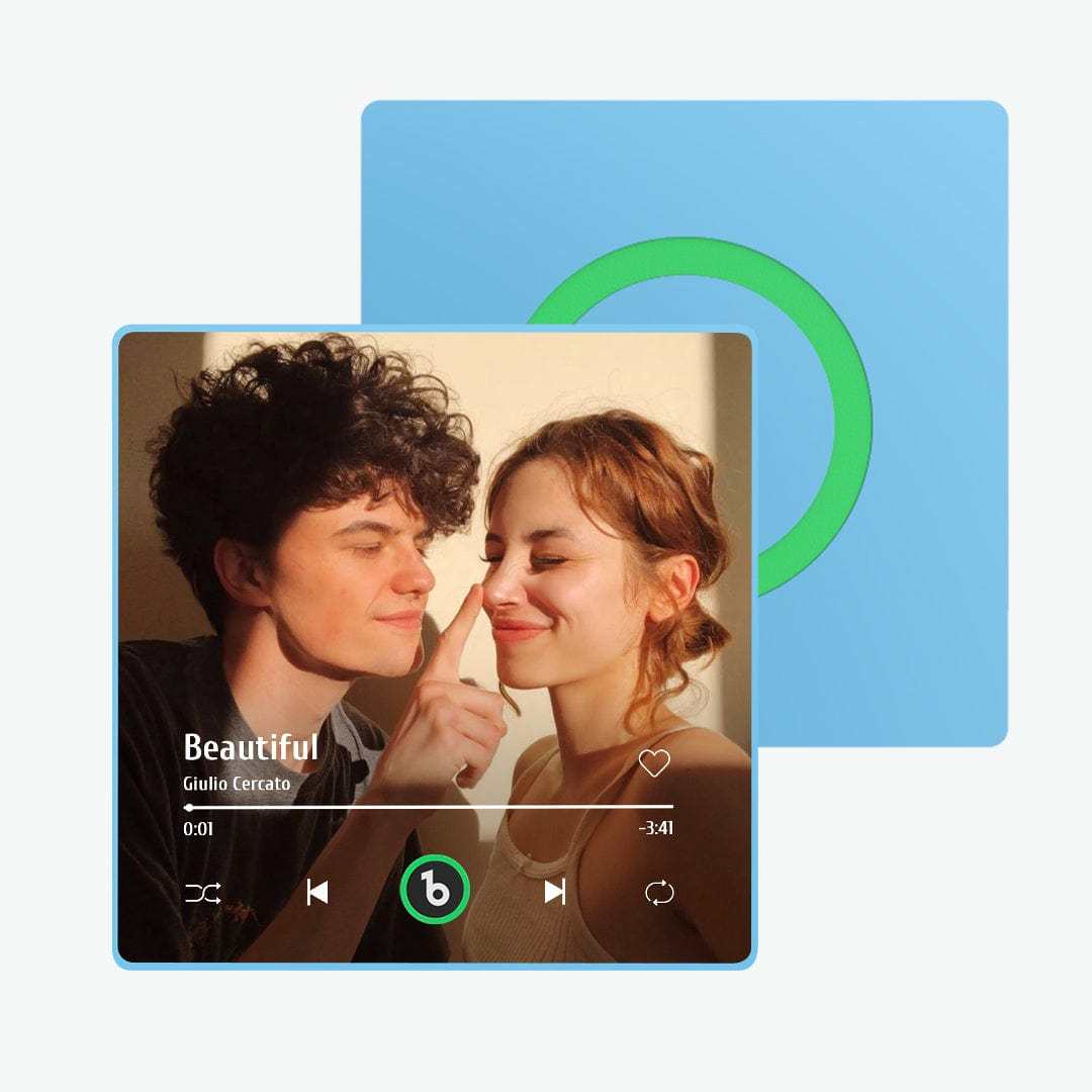 Custom Music Fridge Magnet Colorful Frame Album Fridge Magnet Music Wall Photo Sticker Music Movement That Can Be Played Gift for Couple - GiftLab