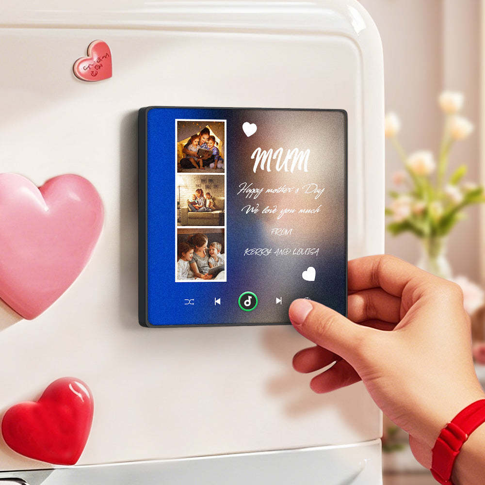 Custom Music Fridge Magnets Personalized Magnets That Plays Music Mother's Day Gifts - Fridgebeatsau