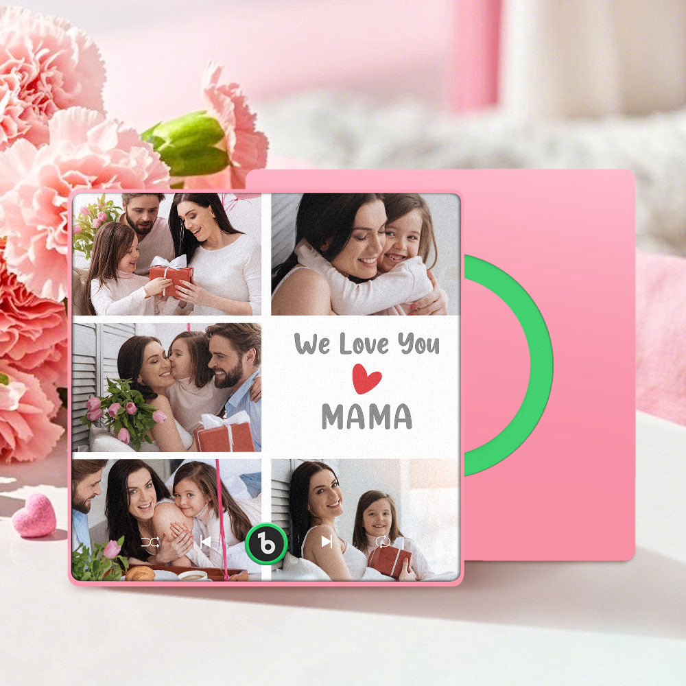Personalised Music Fridge Magnets That Plays Music with 5 Photos Mother's Day Gifts for Mum We Love You MAMA