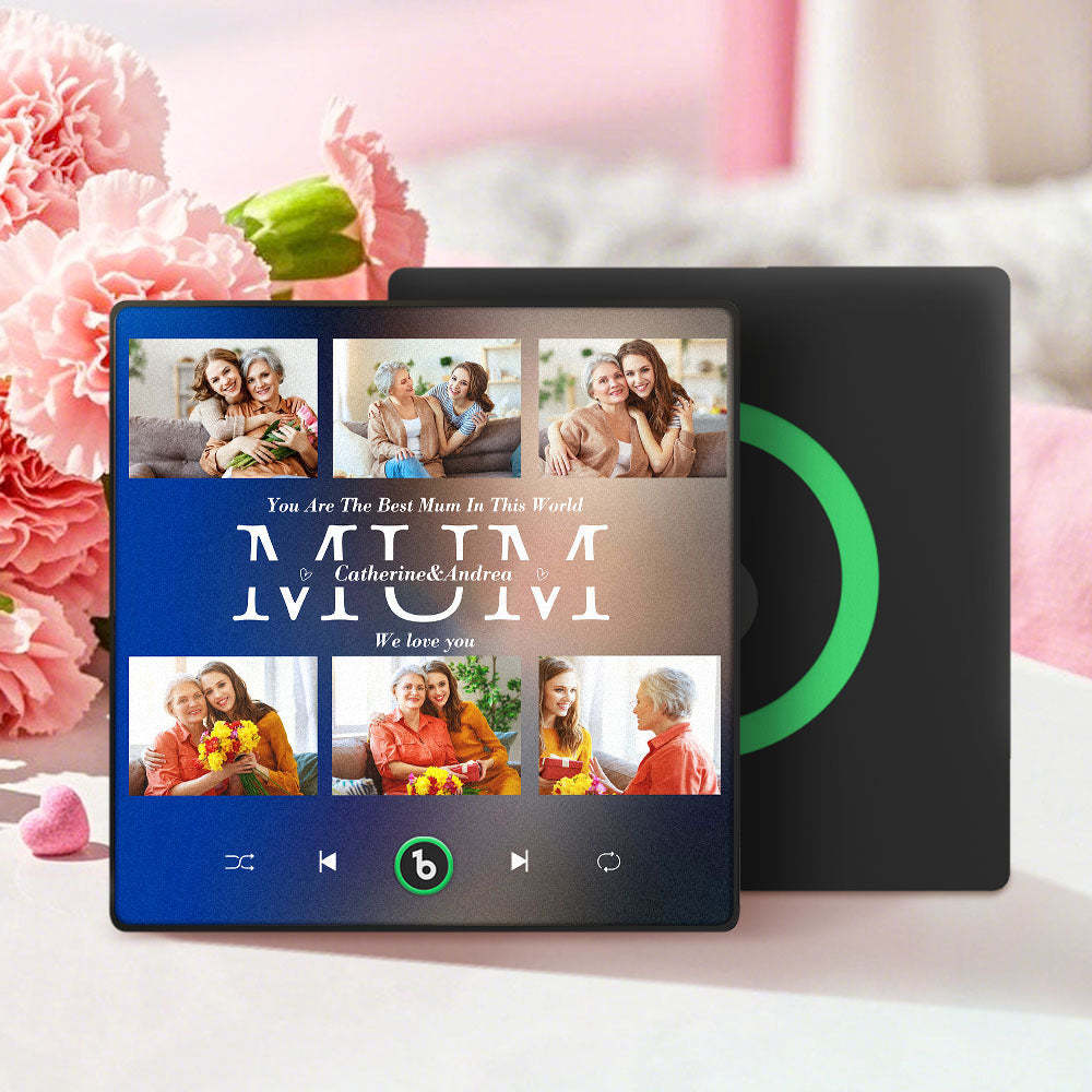 Personalised Fridge Magnets That Plays Music with 6 Photos Mother's Day Gifts for Mum