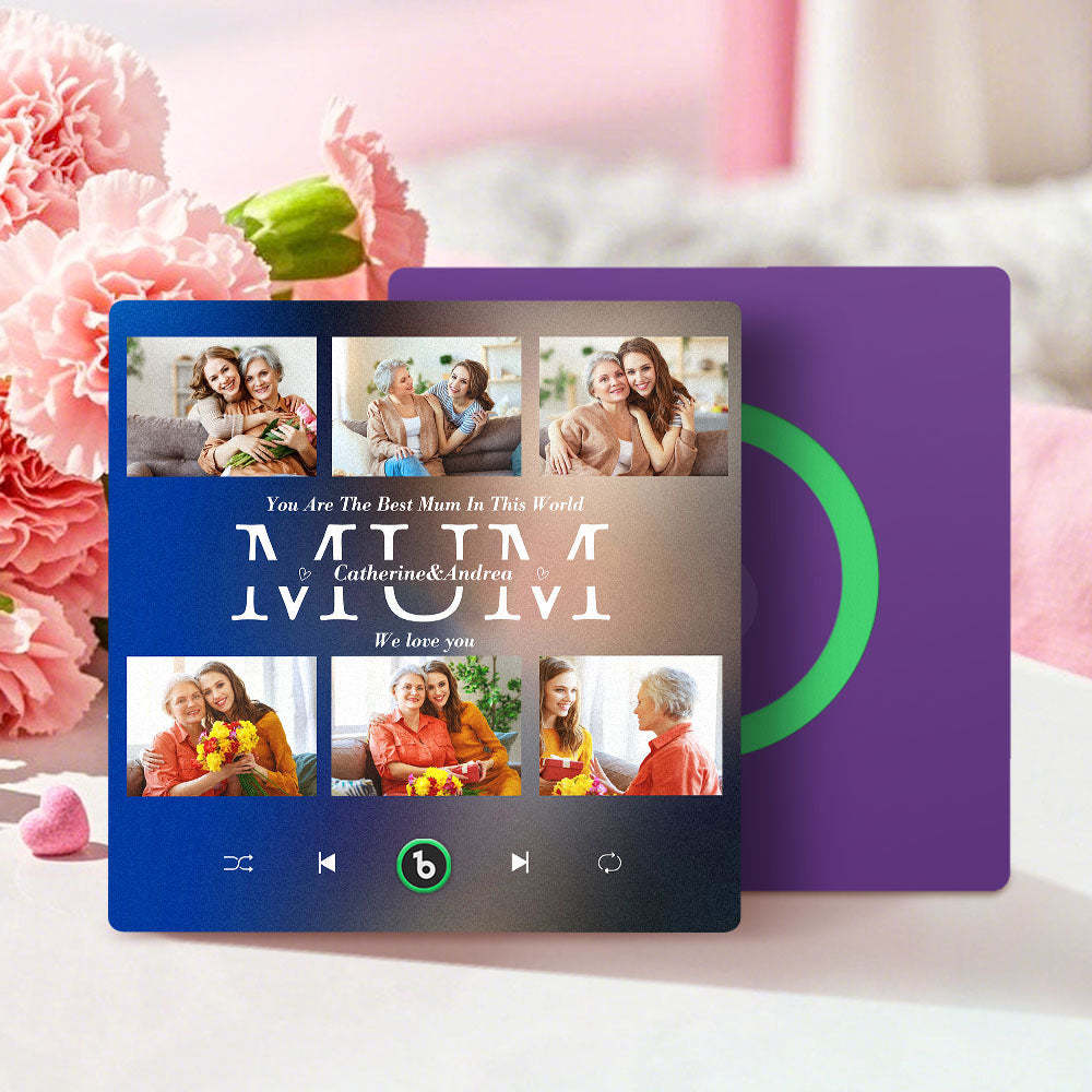 Personalised Fridge Magnets That Plays Music with 6 Photos Mother's Day Gifts for Mum - Fridgebeatsau