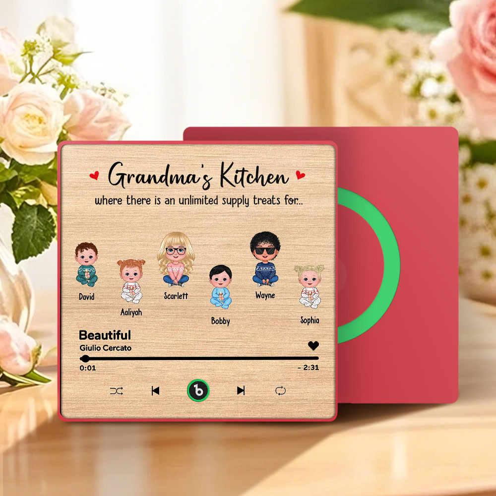 Custom Music Fridge Magnet Mother's Day Music Wall Photo Sticker That Plays Music Without Cell Phone Multiple Styles - Fridgebeatsau