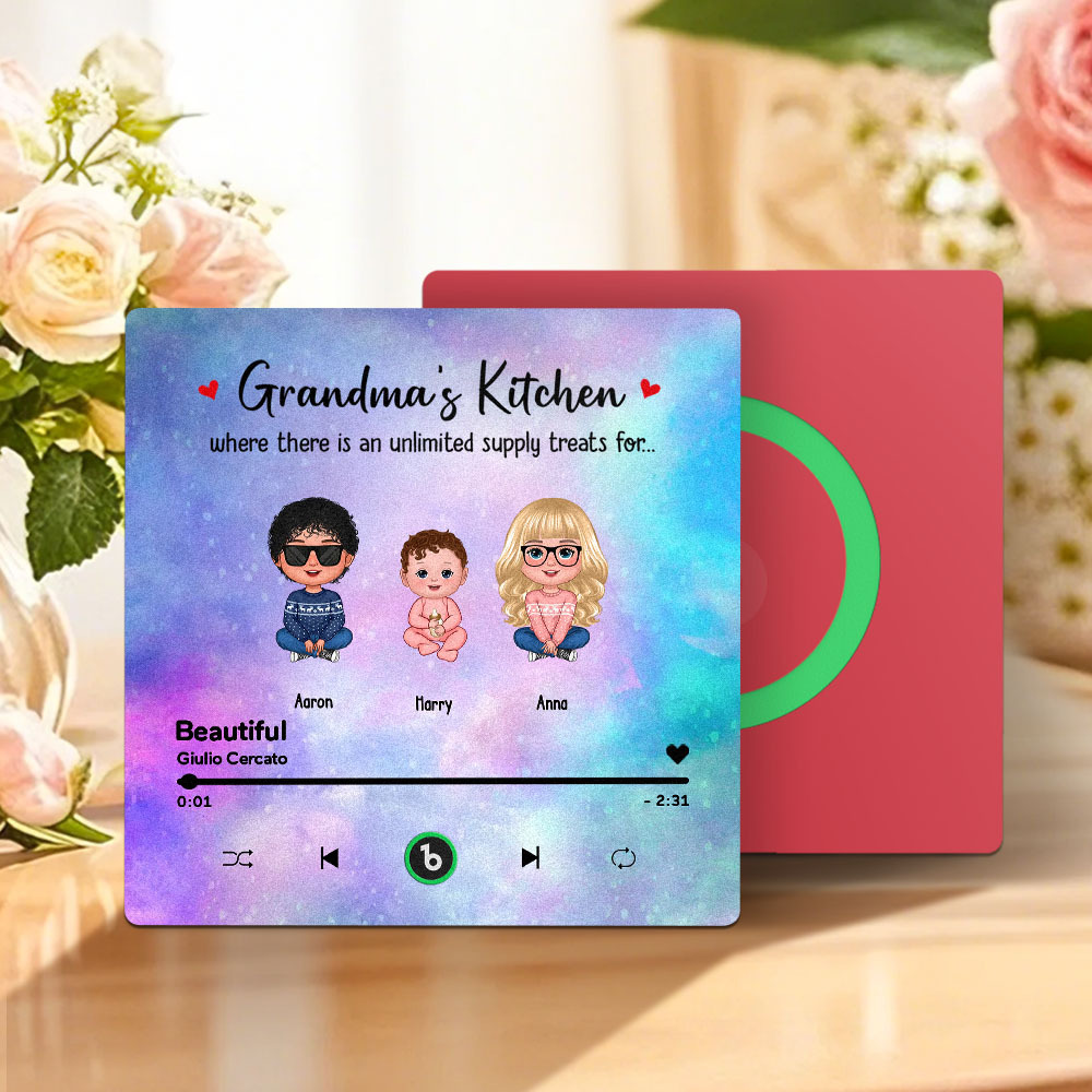 Custom Music Fridge Magnet Mother's Day Music Wall Photo Sticker That Plays Music Without Cell Phone Multiple Styles - Fridgebeatsau