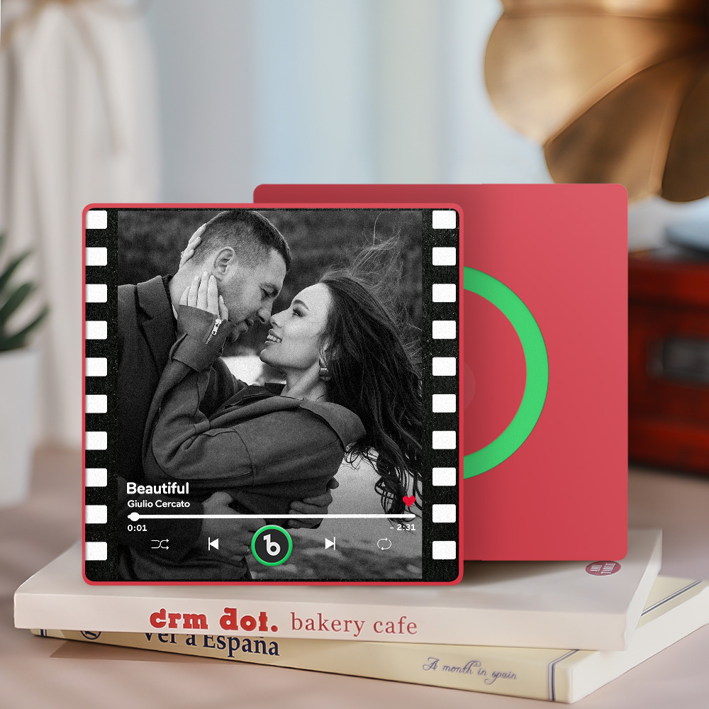 Custom Music Fridge Magnets Vintage Movie Colorful Frame Album Fridge Magnet Can Play Songs Gift for Couples - Fridgebeatsau