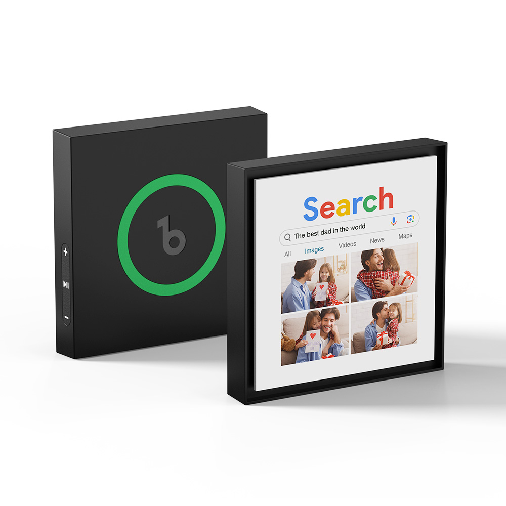 New 5.0 Upgrade Custom Music Fridge Magnet Personalized The Best Dad In The World Can Customize 1-6 Frame Art and Songs That Can Play Music Father's Day Gifts for Dad