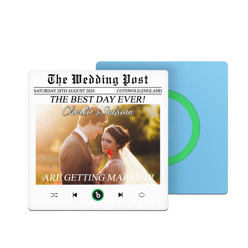 Custom Music Fridge Magnets Wedding Post Colorful Frame Album Fridge Magnet Can Play Songs Wedding Gifts Anniversary Gifts - Fridgebeatsau