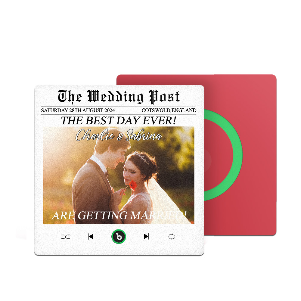 Custom Music Fridge Magnets Wedding Post Colorful Frame Album Fridge Magnet Can Play Songs Wedding Gifts Anniversary Gifts - Fridgebeatsau