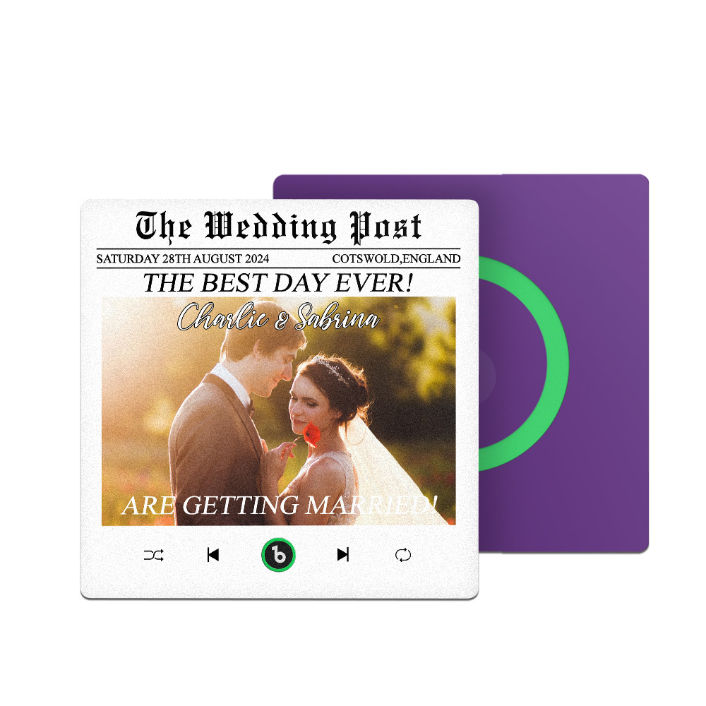 Custom Music Fridge Magnets Wedding Post Colorful Frame Album Fridge Magnet Can Play Songs Wedding Gifts Anniversary Gifts - Fridgebeatsau