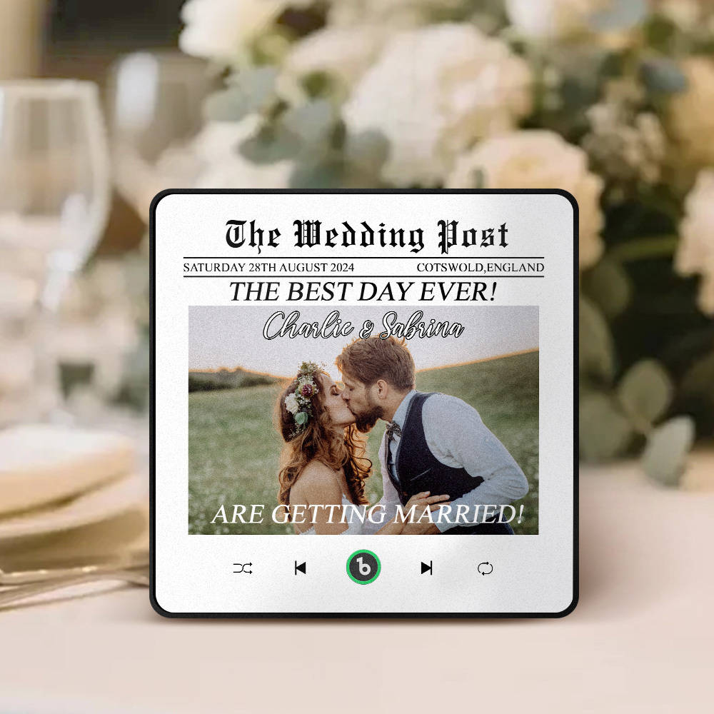 Custom Music Fridge Magnets Wedding Post Colorful Frame Album Fridge Magnet Can Play Songs Wedding Gifts Anniversary Gifts - Fridgebeatsau