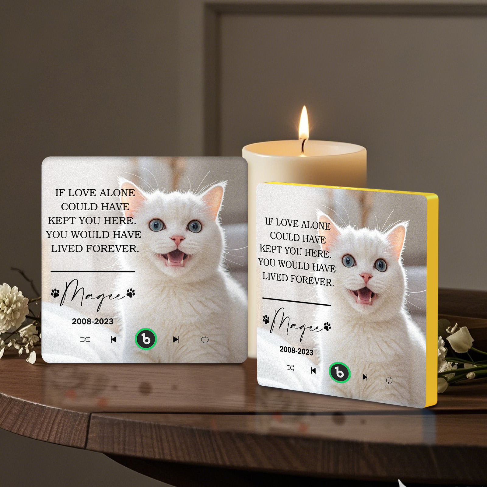 Custom Music Fridge Magnet Personalized Pet Photo & Name Magnet for Fridge That Can Play Songs Memorial Gifts for Pet Lover