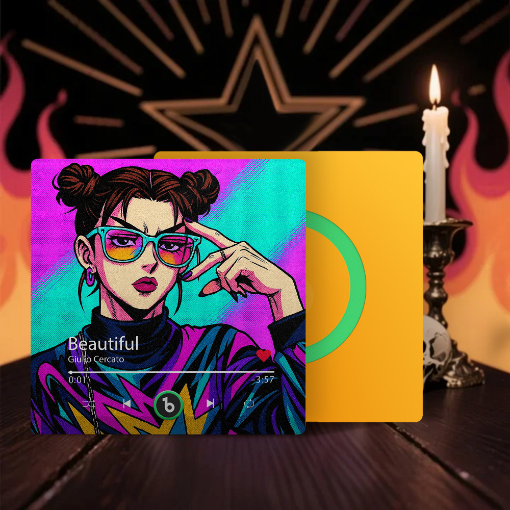 Custom Anime-style Music Fridge Magnet and Photo with Colorful Frame Music Wall Photo Sticker Music Movement That Can Be Played - Fridgebeatsau