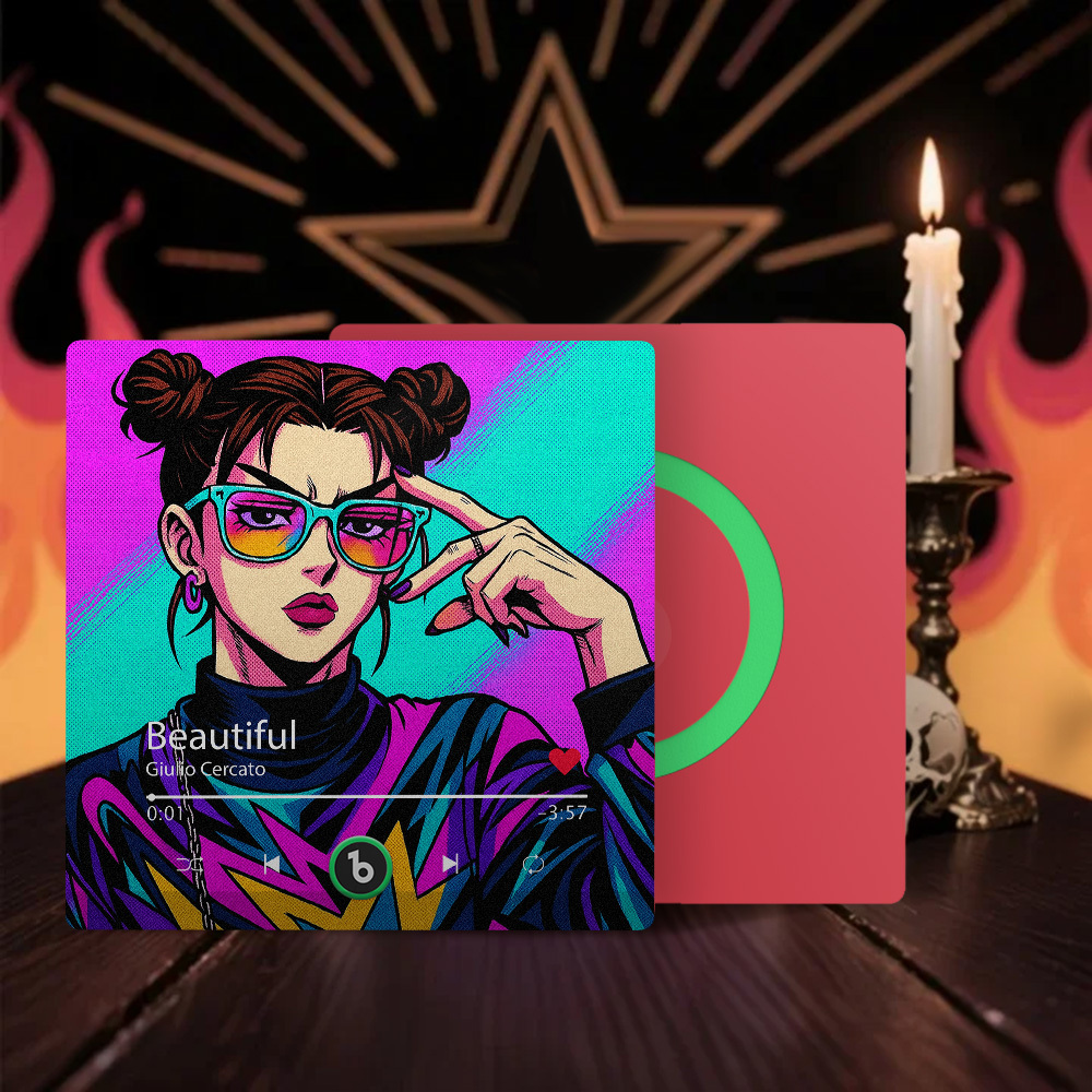 Custom Anime-style Music Fridge Magnet and Photo with Colorful Frame Music Wall Photo Sticker Music Movement That Can Be Played - Fridgebeatsau