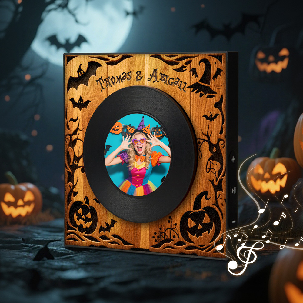 Personalized Music Fridge Magnet Custom Music & Photo Fridge Magnet Vintage Photo Song That Can Play Music Halloween Gifts for Her - Fridgebeatsau