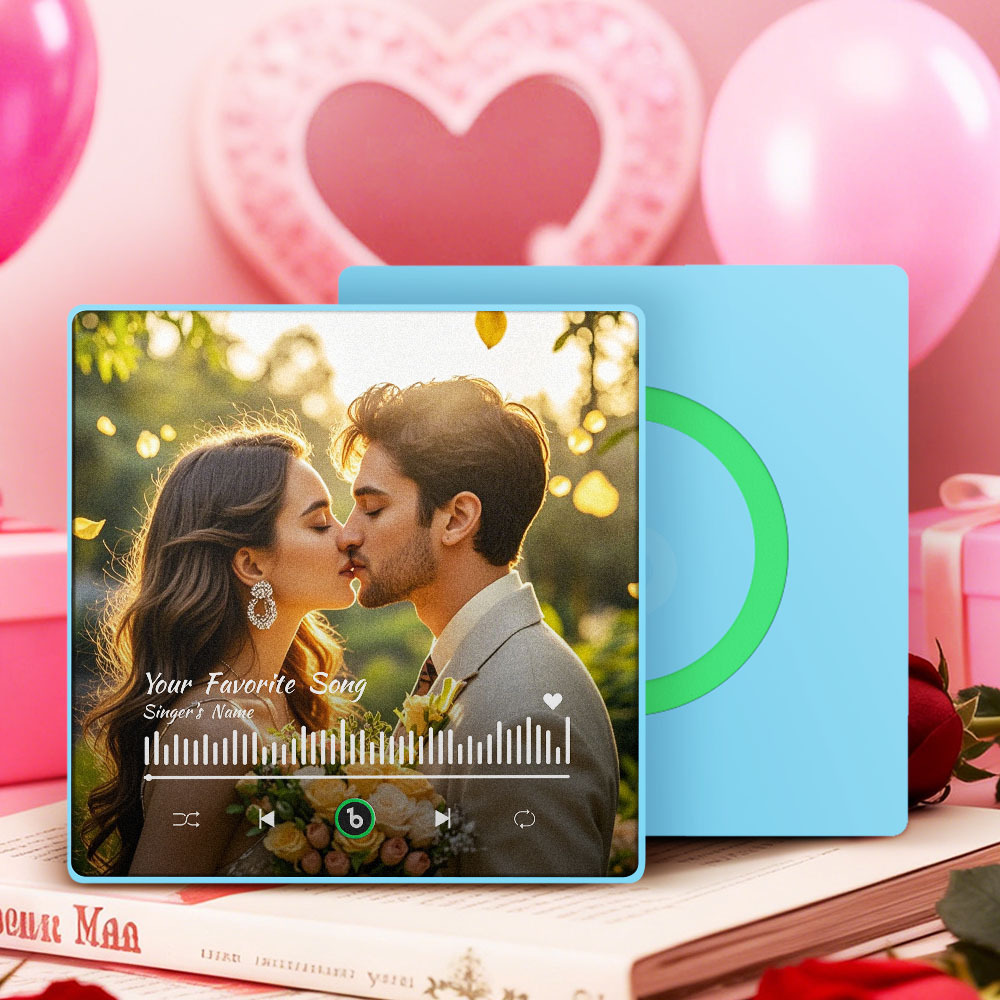 Personalized Song Fridge Magnet Custom Fridge Magnet With Music and Photo Gift for Valentine's Day - Fridgebeatsau