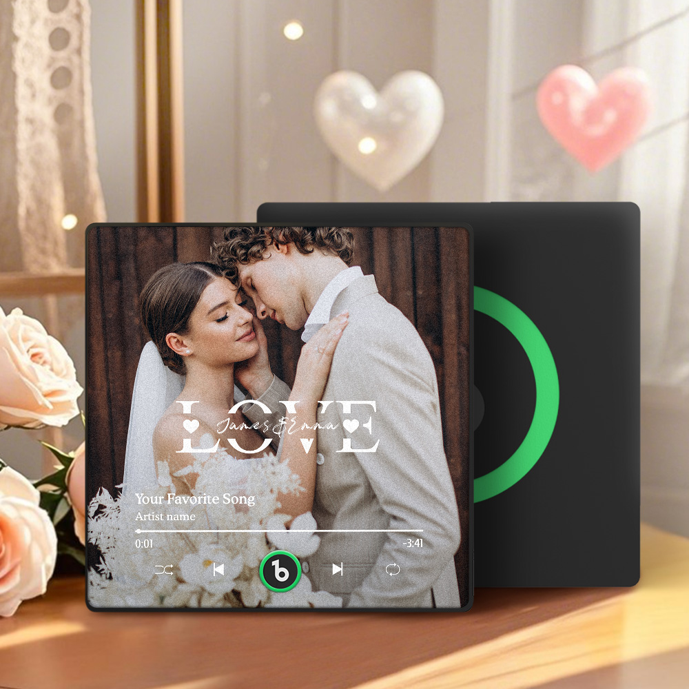 Custom Photo Music Box Fridge Magnet Atmosphere Love Heartfelt Gift For Couple Personalized Valentine's Day Gift