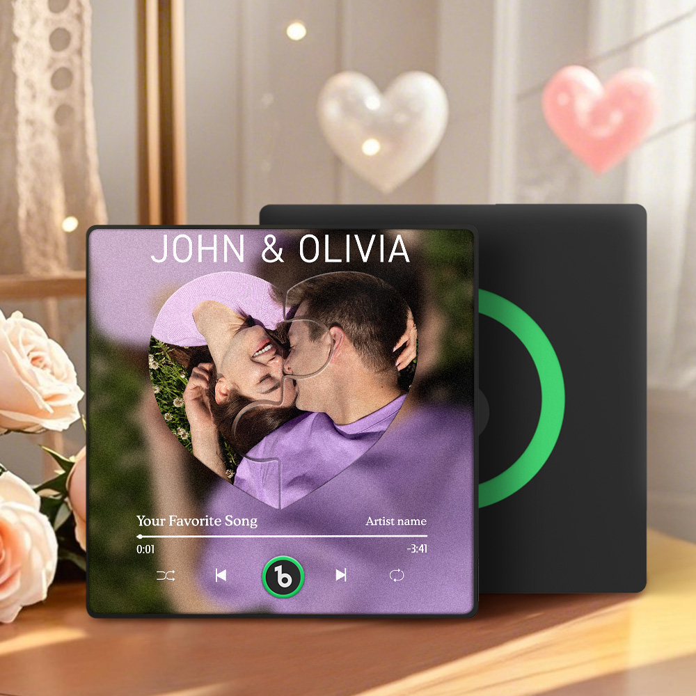 Custom Music Refrigerator Magnet Personalized Song & Photo Unique Gift for Music Lovers Sound & Image Keepsake Gift